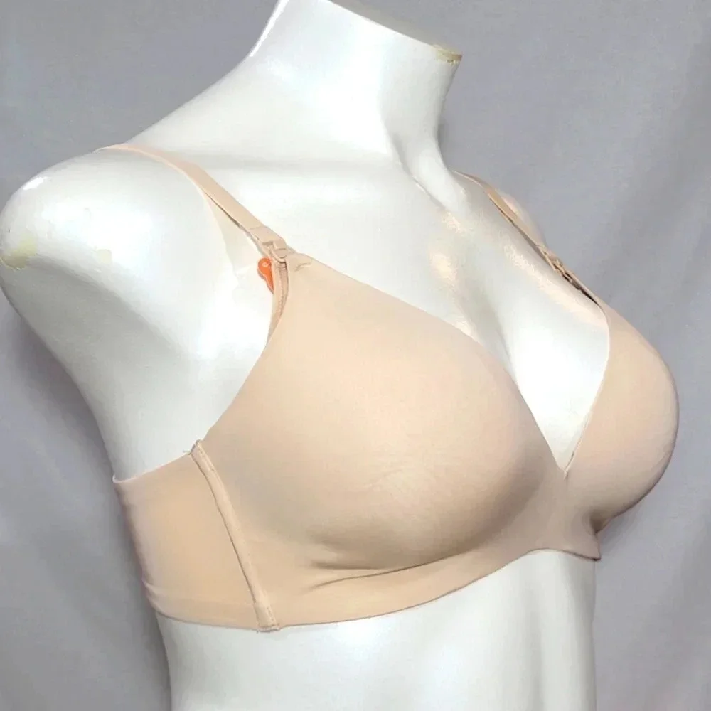 38D Gilligan O'Malley Nursing Maternity Micro Wireless Wire Free‎ Bra Mochachino